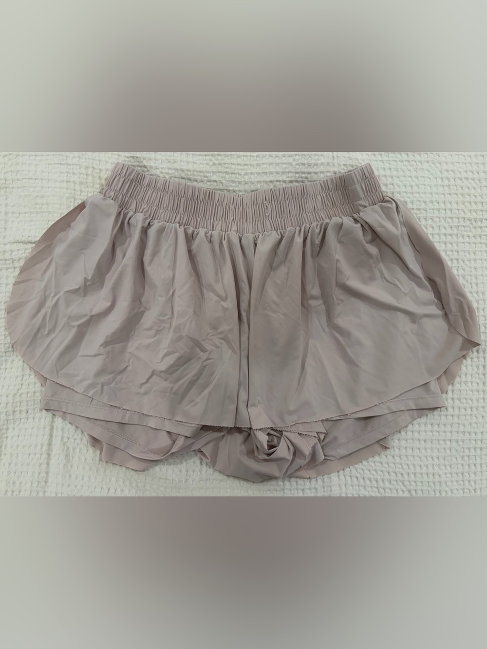 Light Pink Women's Elastic Waist Shorts